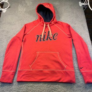 nike therma fit hoodie women's medium pink Navey blue Winter wear